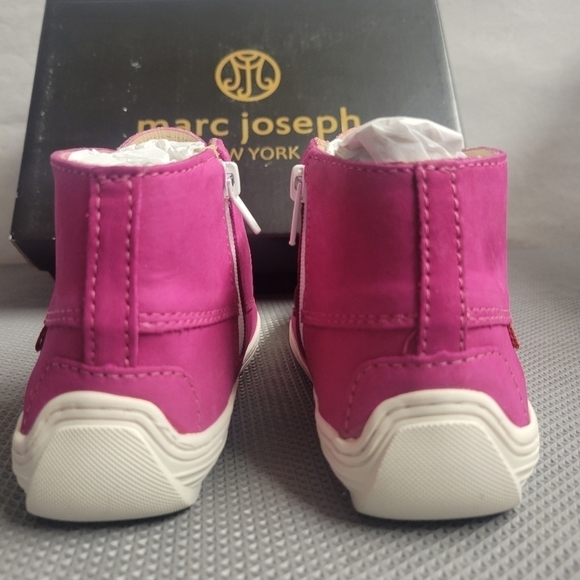 New Marc Joseph Size 12.5 Kids West Houston Bootie Pink Nubuck Leather - Picture 4 of 6